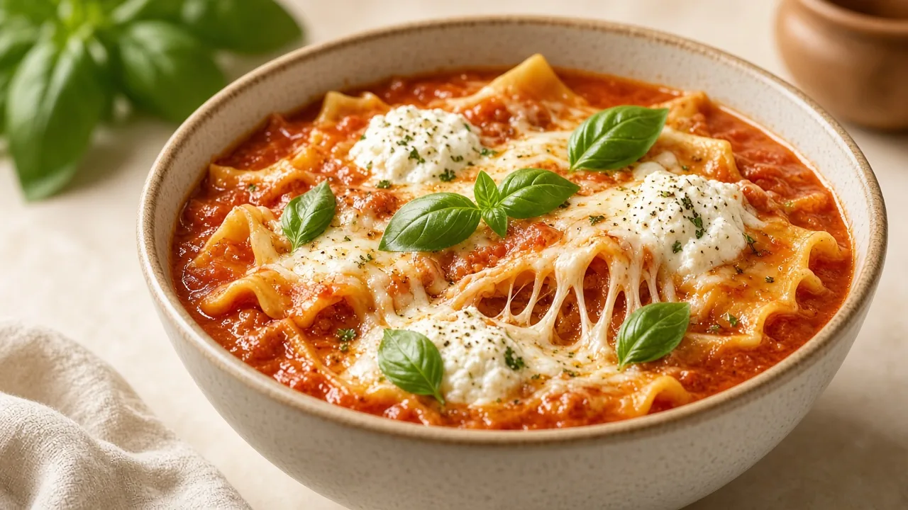 One-Pot Lasagna Soup