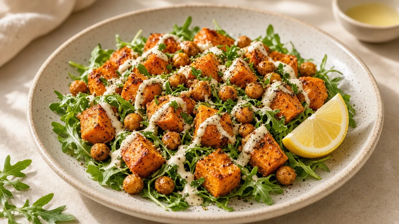 Roasted Sweet Potato & Chickpea Salad